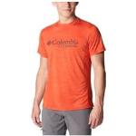 T-shirts techniques Columbia Titan Pass rouges Taille S pour homme en promo 
