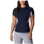T-shirts techniques Columbia Titan Pass bleus Taille XS pour femme en promo 