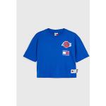 T-shirts Tommy Hilfiger bleus en coton à motif ville à manches courtes NBA à manches courtes à col rond Taille S look sportif pour femme en solde 
