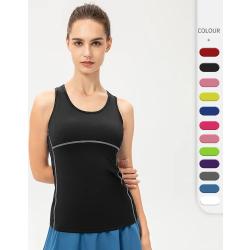 T-shirt de yoga à séchage rapide pour femme vêtement moulant de sport de course de fitness de