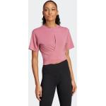 T-shirts de yoga adidas roses Taille S pour femme en promo 
