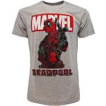 T-shirts gris à manches courtes Deadpool à manches courtes Taille XL look fashion pour homme 