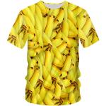 T-shirts à motif banane à manches courtes à manches courtes à col rond Taille XXL look casual pour homme 