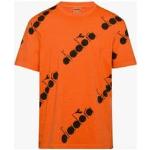 T-shirts Diadora orange Taille M pour homme 
