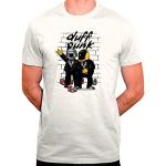 T-Shirt Duff Punk - Un mélange des Simpsons et de Daft Punk - Tee Shirt Humour Homme (Blanc, L)
