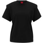 T-shirts noirs en coton à épaulettes à manches courtes bio éco-responsable à manches courtes Taille M pour femme 