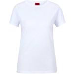 T-shirts basiques de créateur HUGO BOSS HUGO blancs en coton bio à col rond Taille XL pour femme 