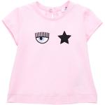 T-shirts Chiara Ferragni roses en coton Taille 36 mois pour bébé en promo de la boutique en ligne Monnalisa.com/fr 