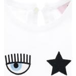 T-shirts Chiara Ferragni blancs en coton Taille 36 mois pour bébé en promo de la boutique en ligne Monnalisa.com/fr 