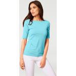 T-shirt encolure en u superbe, à porter seul ou associé - Linea Tesini - turquoise