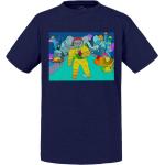 T-shirts bleus à motif éléphants enfant look fashion 
