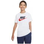 T-shirts Nike Sportswear blancs en coton enfant lavable en machine look sportif en promo 