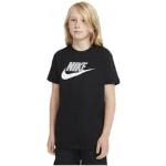 T-shirts Nike Sportswear noirs en coton enfant lavable en machine look sportif en promo 