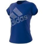 T-shirts adidas Performance bleus éco-responsable Taille XXS pour femme 