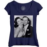 T-Shirt Femme Col Echancré Ava Gardner Et Frank Sinatra Photo De Stars Célébrités Acteurs Vieux Cinéma Original 1