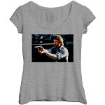 T-Shirt Femme Col Echancré Chuck Norris Heros Film Pistolet 1988 Acteur
