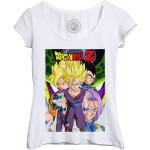 T-Shirt Femme Col Echancré Dragon Ball Z Cell Saga Manga Anime Japon