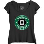 T-Shirt Femme Col Echancré Green Lantern - Starbucks Parodie Film Series Marque