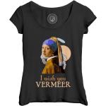 T-Shirt Femme Col Echancré I Wish You Vermeer Jeu De Mot Humour Art