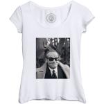 T-Shirt Femme Col Echancré Jack Nicholson Acteur Cigarette Photo Noir Et Blanc Cinema