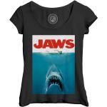 T-Shirt Femme Col Echancré Jaws White Sharks Sea Les Dents De La Mer