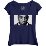 T-Shirt Femme Col Echancré Jay Z Rap Hip Hop Producer Rapper Businessman Portrait
