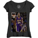 T-Shirt Femme Col Echancré Kobe Bryant 24 Superstar Basket Los Angeles
