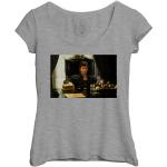 T-Shirt Femme Col Echancré Scarface Tony Montana Trone Film