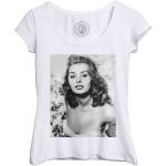 T-Shirt Femme Col Echancré Sophia Loren Actrice Photo De Star Célébrité Vieux Cinéma Original 10