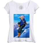 T-Shirt Femme Col Echancré Trunks Dragon Ball Bdz Sayan Capsule Corporation