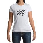 T-Shirt Femme Col Rond Daft Punk Logo Rouge Ram Musique Electro