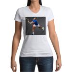 T-shirts col V en coton Rafael Nadal à col en V Taille L look fashion pour femme 