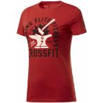 T-shirts Reebok CrossFit rouges Taille XS pour femme 