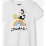 T-shirts à imprimés blancs en coton Looney Tunes Titi & Grosminet Taille 3 ans pour fille de la boutique en ligne Vertbaudet.fr 