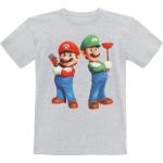 T-shirts à col rond gris en coton Super Mario Mario pour bébé de la boutique en ligne Emp-online.fr 