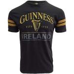 T-shirts noirs à manches courtes Guinness à manches courtes à col rond Taille 3 XL look sportif pour homme 