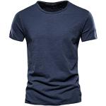 T-shirts de sport bleu marine à rayures à motif animaux à manches courtes à col en V Taille XXL look fashion pour homme 