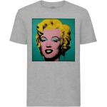 T-shirts col rond bleus Andy Warhol à col rond look Pin-Up pour homme 