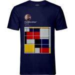 T-Shirt Homme Col Rond Piet Mondrian Réseaux Sociaux Peinture Peintre