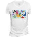 T-Shirt Homme Col V Adventure Time Finn Dessin Anime Enfant Cartoon