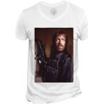T-Shirt Homme Col V Chuck Norris Delta Force Arme Film Action
