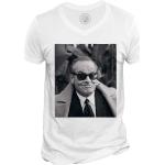 T-Shirt Homme Col V Jack Nicholson Acteur Cigarette Photo Noir Et Blanc Cinema