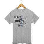 T-Shirt Homme Foot Légendes Inter Milan - Gris - XXL - Coton 100% Bio - Imprimé en France