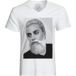 T-Shirt Homme Photo De Star Célébrité Lady Gaga Barbue Grosse Barbe Humour Troll 2