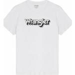 T-shirts Wrangler blancs en coton à manches courtes Taille L pour homme 