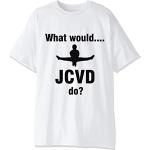 T-shirt humoristique pour homme avec inscription « What Would Jean Claude Van Damme », blanc, M