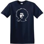 T-shirt Jimi Hendrix Che Guevara style guitare Legend Rock Icon en coton épais - Bleu - X-Large