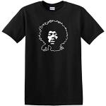 T-shirt Jimi Hendrix Che Guevara style guitare Legend Rock Icon en coton épais - Noir - Large