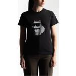 T-shirts Karl Lagerfeld noirs bio éco-responsable Taille S pour femme en promo 