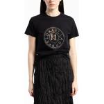 T-shirts col rond Karl Lagerfeld noirs à logo en coton bio éco-responsable à col rond Taille L pour femme 